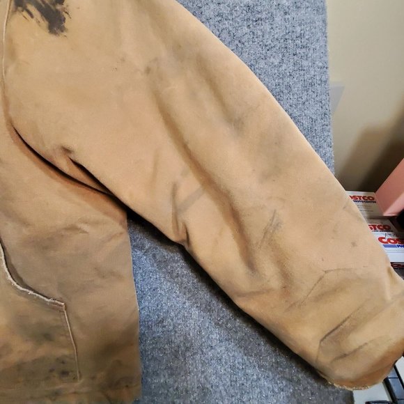 VINTAGE CARHARTT BRN ARCTIC QUILT LINED DUCK CANVAS BROWN JACKET SIZE XL - Picture 5 of 16